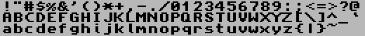 Commodore Amiga 2.x 'Topaz' system font in low & resolutions