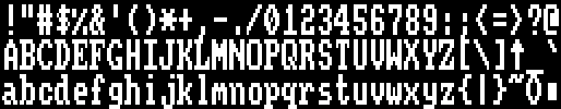 Amstrad PCW system font in high resolution