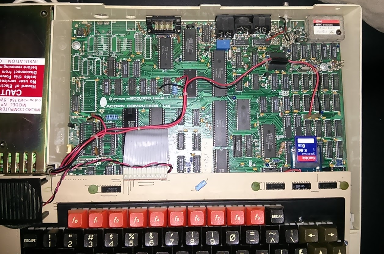 BBC Micro with SDcard fitted