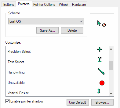 Preview of LushOS Cursors