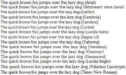 Windows fonts around 11pt in ClearType