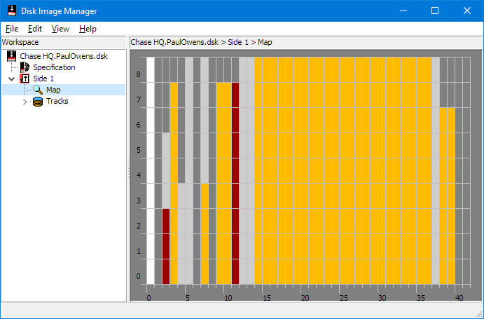 Screenshot of Disk Image Managers sector overview