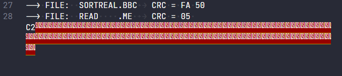 Screenshot of Disk Image Manager showing a corrupt extracted file