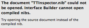 No compiled nibs error in Snow Leopard