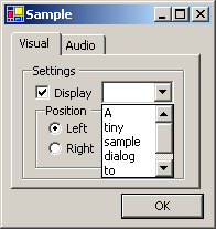 Dialog showing Windows Classic theme