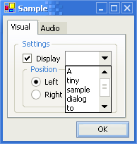 Dialog showing Watercolor theme